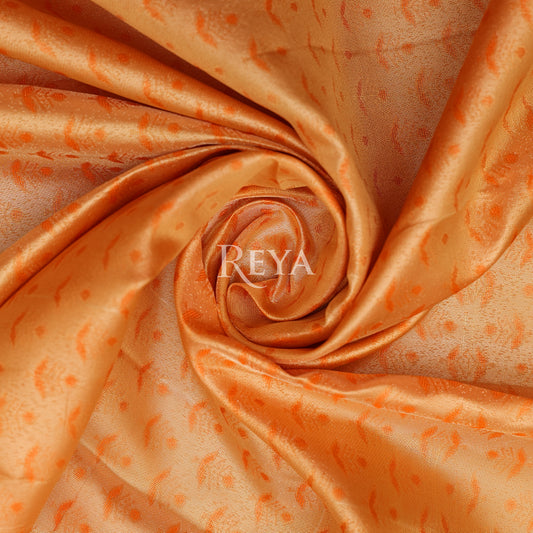 'Blossoms of the Silver Dawn Kanjeevaram' in aqua bloom and tangerine glow